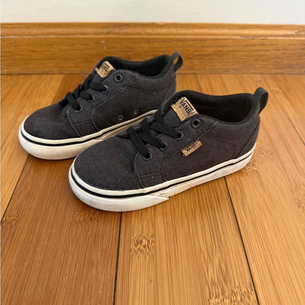 Vans Kids Charcoal Canvas Sneakers -Toddler 8
